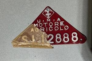 Targhetta U.I.M.A Motore Agricolo originale
