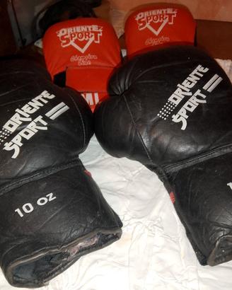 2 paia di guantoni da boxe/kickboxing 