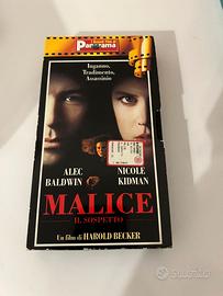 VHS videocassetta Malice Il sospetto