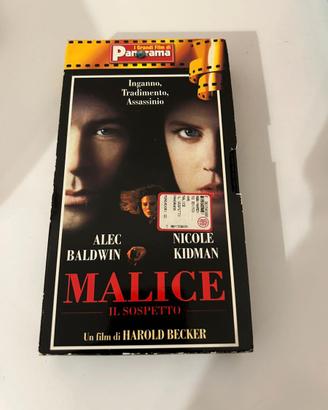 VHS videocassetta Malice Il sospetto
