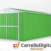 Box garage auto in Acciaio 327x611cm verde chiaro