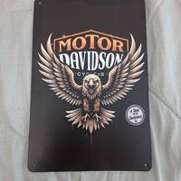 Insegna da Parete in Metallo Motor Davidso