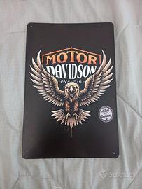 Insegna da Parete in Metallo Motor Davidso