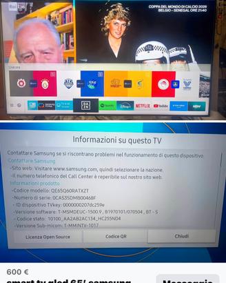 Smart tv Qled 4k samsung 65 pollici