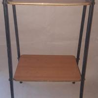 Porta libri e riviste Vintage in metallo e legno