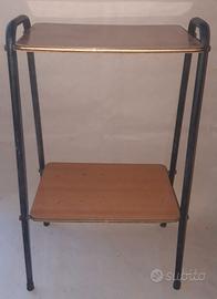 Porta libri e riviste Vintage in metallo e legno