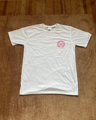 maglietta Chrome Hearts con dettagli rosa