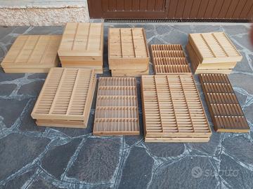 Bacheche portamusicassette da muro in legno