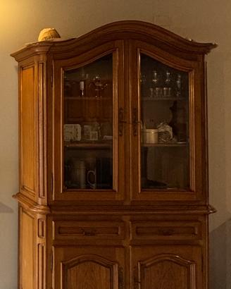 Credenza con vetrinetta in legno di qualità