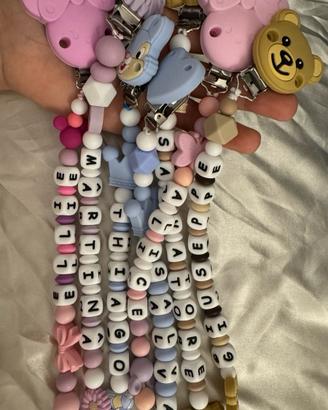 Catenelle porta ciuccio personalizzate