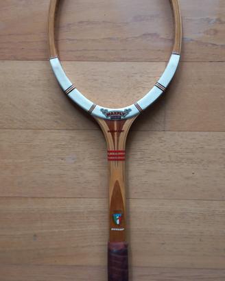 Racchetta da tennis vintage in legno Dunlop