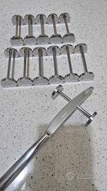 Set 12 Poggia Coltelli in Acciaio Inox