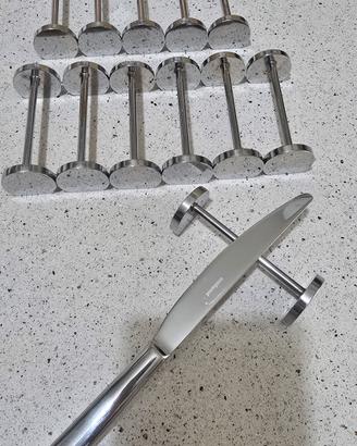 Set 12 Poggia Coltelli in Acciaio Inox