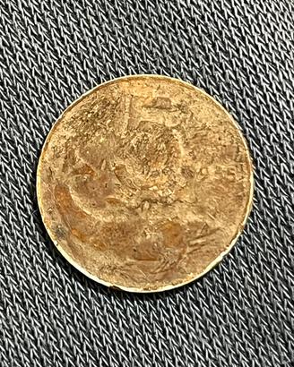 5 lire con delfino del 1955
