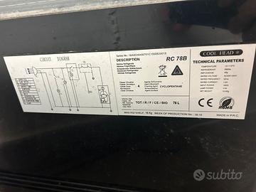 VETRINA REFRIGERATA FRIGORIFERO | COOL HEAD RC 78