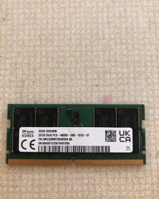 32gb ram ddr5 pc5 x3 sk hynix4800 memoria sodimm