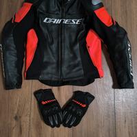 giacca Dainese tg 46 più guanti 