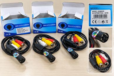 3 Micro Telecamere Ahd 2mpx 1200TVL Pal CCTV 12V c