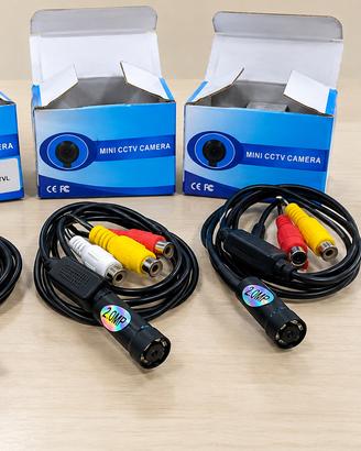 3 Micro Telecamere Ahd 2mpx 1200TVL Pal CCTV 12V c