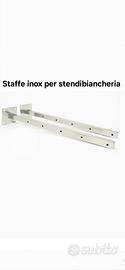 Staffe per stendibiancheria in acciaio inox