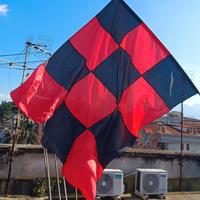 bandiera milan cucita a mano Non stampata di 3m