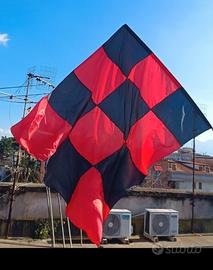 bandiera milan cucita a mano Non stampata di 3m