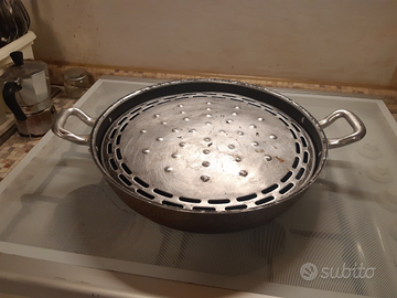 Bistecchiera carne piastra casseruola manici