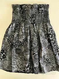 Gonna a vita alta in velluto