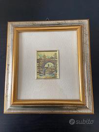 Cromolitografia d’arte su fogli0 d’Oro 23Kt.