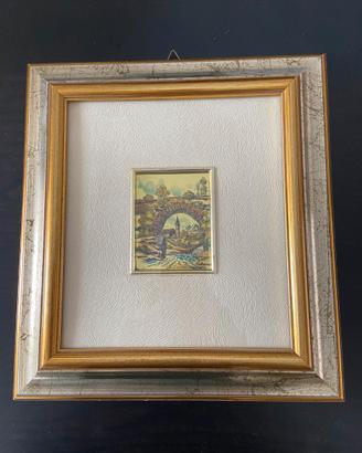 Cromolitografia d’arte su fogli0 d’Oro 23Kt.