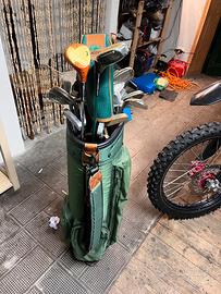 Set da golf vintage LACOSTE - Borsa e Mazze da col