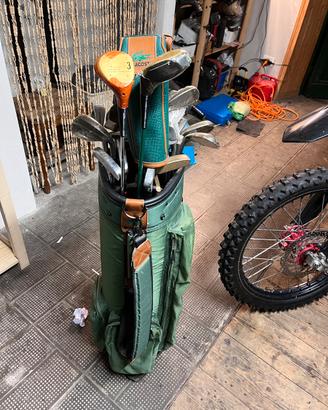 Set da golf vintage LACOSTE - Borsa e Mazze da col