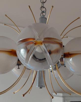 Lampadario Vintage Mazzega Snowball Murano anni 60
