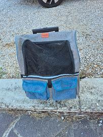 Trasportino trolley blu e grigio