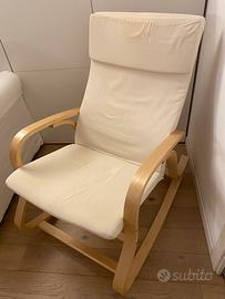 Sedia a dondolo in legno