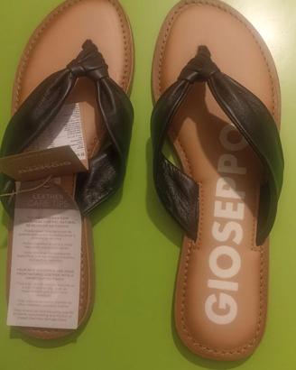 INFRADITO NERE NUOVE, MAI USATE, IN PELLE