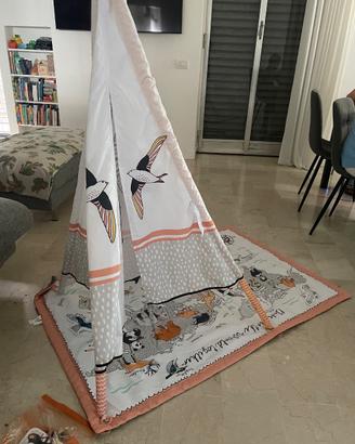 Tappeto gioco e tenda indiani Kindekraft