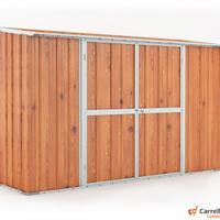 Casetta in lamiera esterno 307x100 fin legno