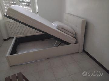 letto contenitore una piazza e mezza - bianco 