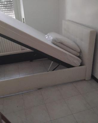 letto contenitore una piazza e mezza - bianco 