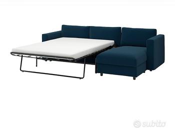 Divano letto con chaiselongue contenitore