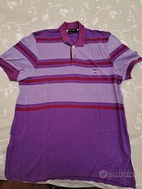 Maglietta viola a righe