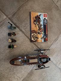 Lego StarWars 9496-Desert Skiff(Completo con Boba)