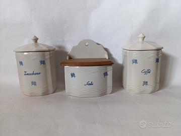 Laveno Set barattoli cucina vintage ceramica