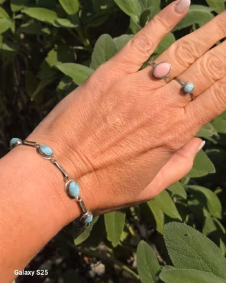 Set vintage bracciale + anelli argento