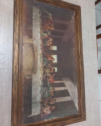 Ultima cena quadro in legno