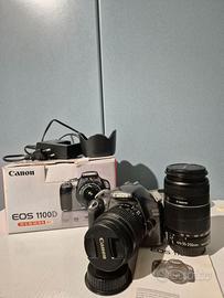 Canon EOS 1100D + 2 obiettivi + accessori