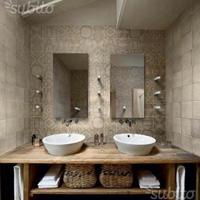 Bancone mobile bagno su misura legno recupero