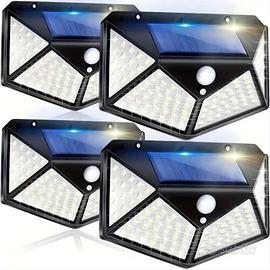 Set 4 Lampade Solari LED da Esterno