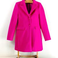 Giacca lunga fucsia Nuna Lie S elegante donna